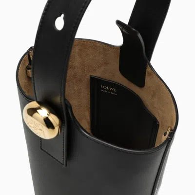 Shop Loewe Black Calfskin Mini Pebble Bucket Bag Women