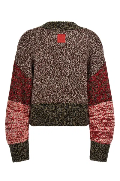 Shop Loewe Women Mouliné Wool Sweater In Multicolor