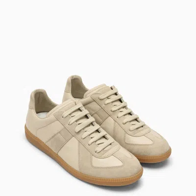 Shop Maison Margiela Beige Replica Sneakers Men In Cream