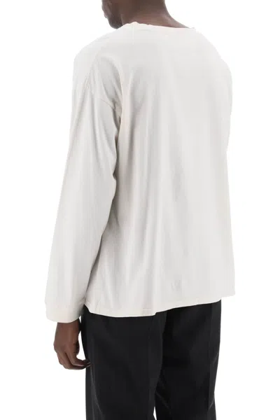 Shop Maison Margiela Long-sleeved T-shirt With Print Men In White