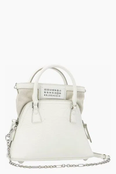 Shop Maison Margiela Women '5ac' Mini Handbag In White