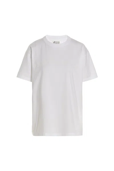 Shop Maison Margiela Women Logo T-shirt In White