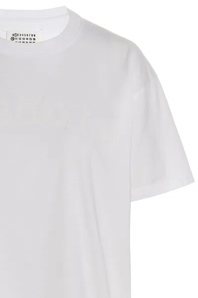 Shop Maison Margiela Women Logo T-shirt In White