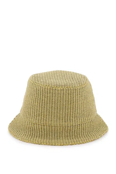 Shop Marni Raffia Effect Bucket Hat Men In Green