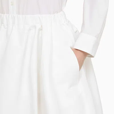 Shop Marni White Cotton Wide Skirt Women