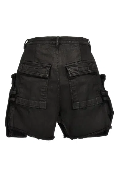 Shop Rick Owens Men 'stefan Cargo' Bermuda Shorts In Black