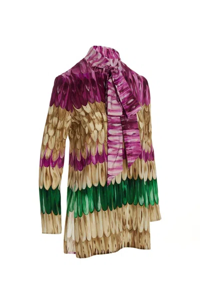 Shop Valentino Garavani Women  Silk Printed Blouse In Multicolor