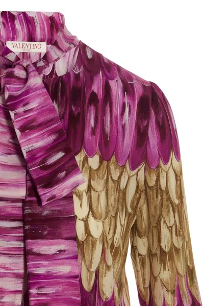 Shop Valentino Garavani Women  Silk Printed Blouse In Multicolor