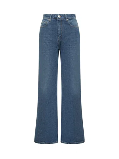 Shop Ami Alexandre Mattiussi Flare Cotton Denim Jeans In Blue