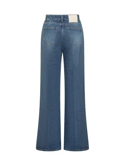 Shop Ami Alexandre Mattiussi Flare Cotton Denim Jeans In Blue