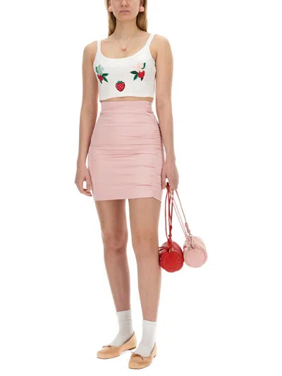 Shop Fiorucci Mini Skirt In Pink