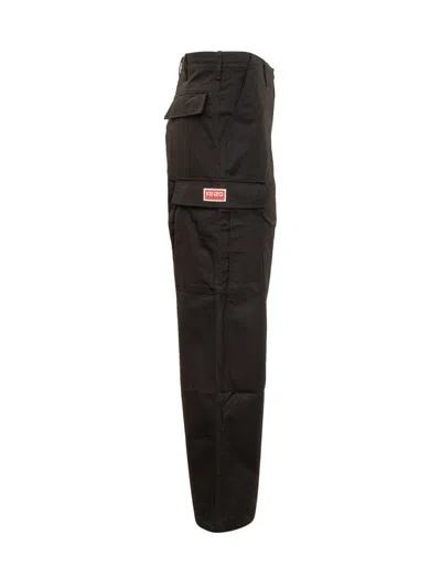 Shop Kenzo Workwear Cargo Pants In Black