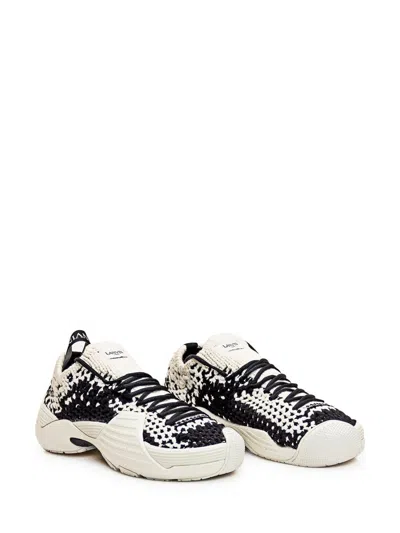 Shop Lanvin Flash Knit Sneaker In White