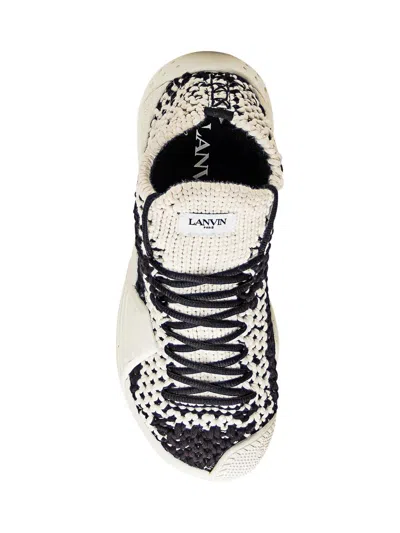 Shop Lanvin Flash Knit Sneaker In White