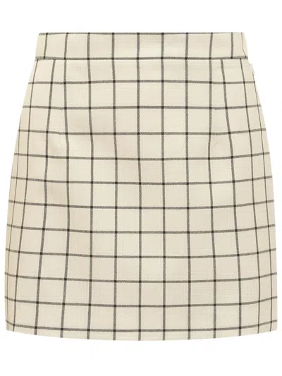 Shop Marni Mini Skirt In Beige