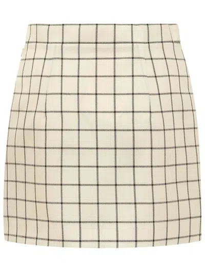 Shop Marni Mini Skirt In Beige