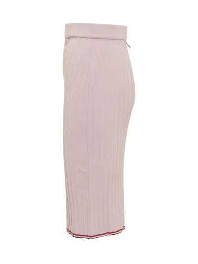 Shop Thom Browne Skirt With Logo In Pink