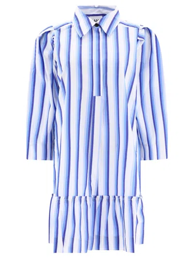 Shop Ganni Striped Shirt Dress
