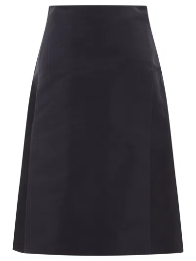 Shop Marni Cady Midi Skirt With Maxi Pleats