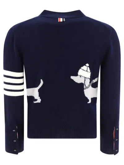 Shop Thom Browne "hector With Hats" Cardigan