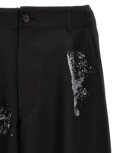 Shop Comme Des Garçons Printed Trousers In Black