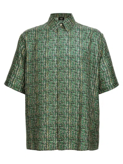 Shop Fendi 'ff' Shirt In Green
