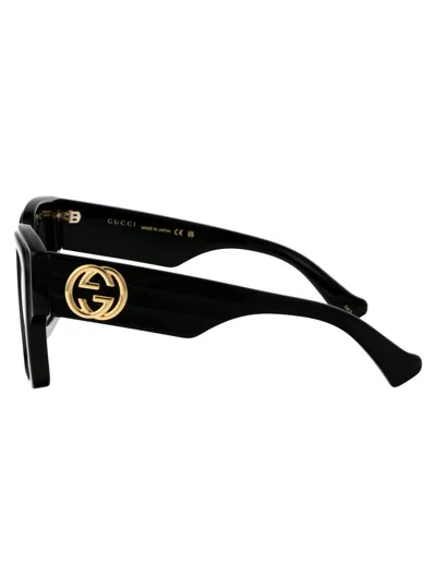 Gucci Sunglasses In 001 Black Black Brown