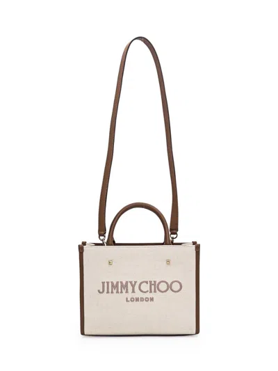 Shop Jimmy Choo Avenue S Tote Bag In Beige