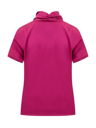 Shop Jucca Blouse With Bow In Pink