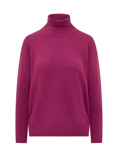 Shop Jucca Turtleneck Sweater In Purple