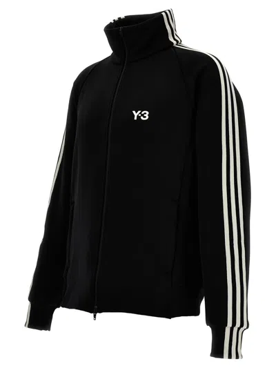 Shop Y-3 Adidas Contrast Band Sweatshirt In White/black