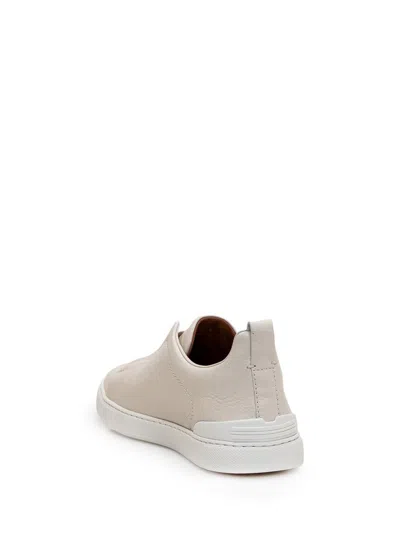 Shop Zegna Triple Stitch Sneaker In White