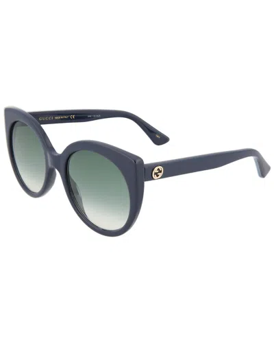 Shop Gucci Women's Gg0325s 55mm Sunglasses In Blue