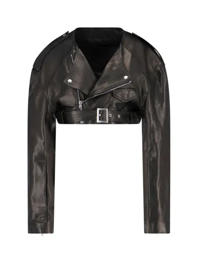 Shop Rick Owens 'micro Biker' Jacket In Black  