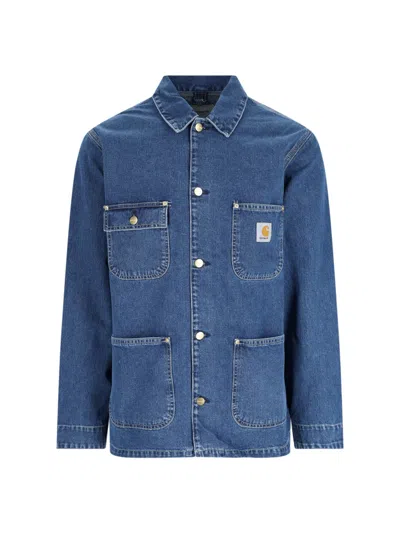 Shop Carhartt 'og Chore' Denim Jacket In Blue