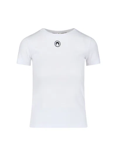 Shop Marine Serre Logo T-shirt In White