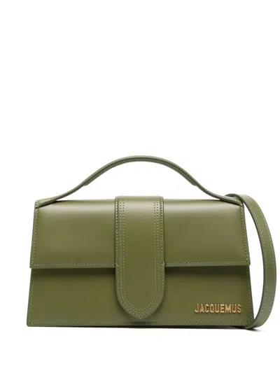 Shop Jacquemus Le Bambino Large Leather Bag In グリーン