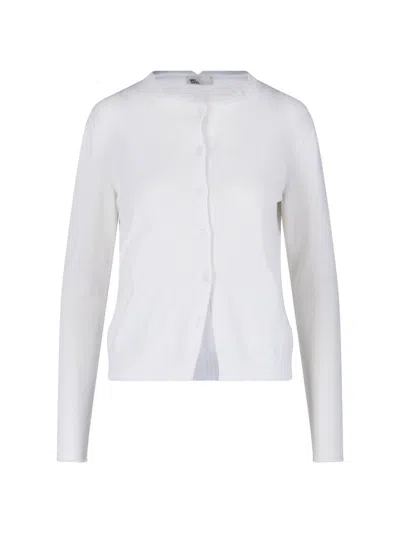 Shop Sibel Saral Crew Neck Cardigan In White