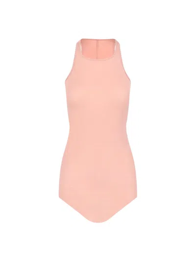 Shop Rick Owens Cotton Bodysuit In Pink