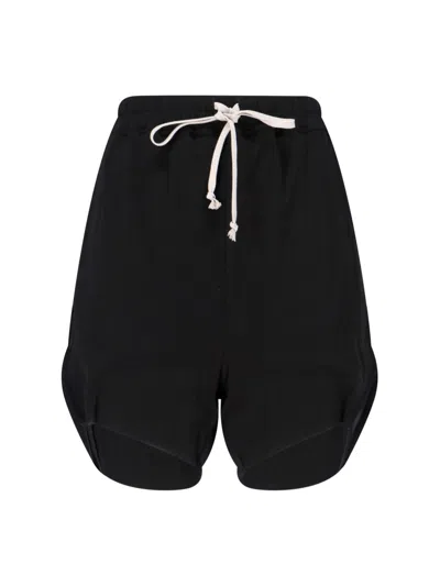 Rick Owens Woman Shorts & Bermuda Shorts Black Size 8 Cupro, Elastane In Black