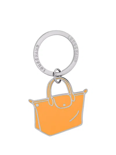 Shop Longchamp `le Pliage Xtra` Key Ring In Yellow