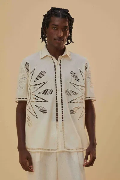 Shop Farm Rio Active Off-white Maxi Sunset Richelieu Embroidered Shirt