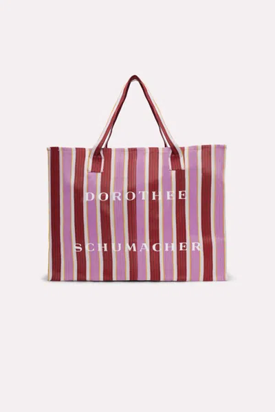 Shop Dorothee Schumacher Striped Tote Made From Recycled Plastic In Multi Colour