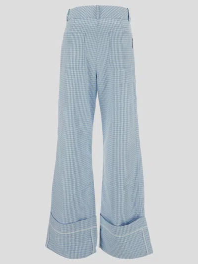 Shop Des_phemmes Des Phemmes Trousers In Clear Blue