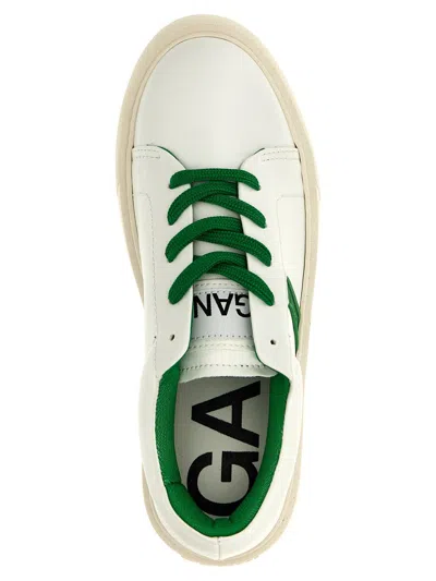 Shop Ganni Logo Sneakers In Green
