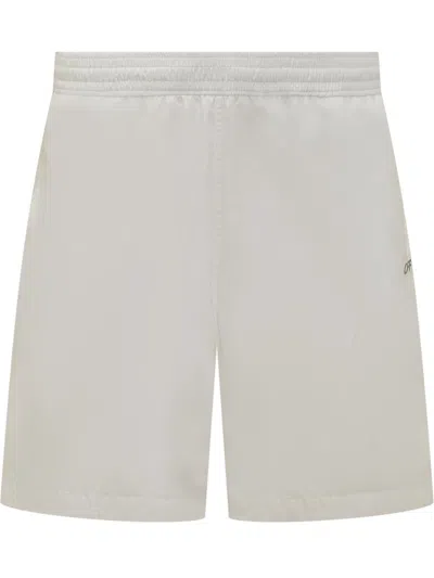 Shop Off-white Beach Boxer Shorts With Scribble Pattern