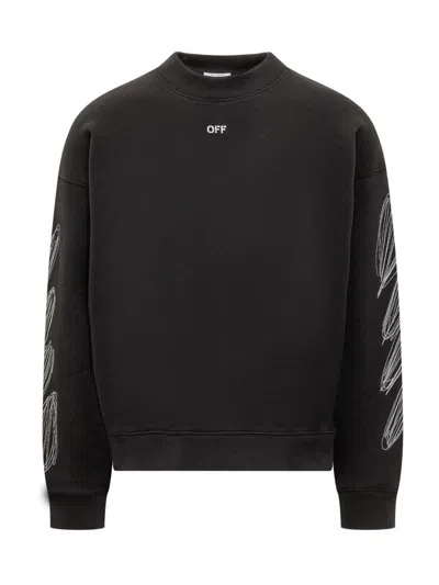 Shop Off-white Scribble Logo Sweatshirt In Black