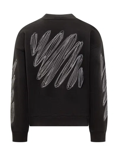 Shop Off-white Scribble Logo Sweatshirt In Black