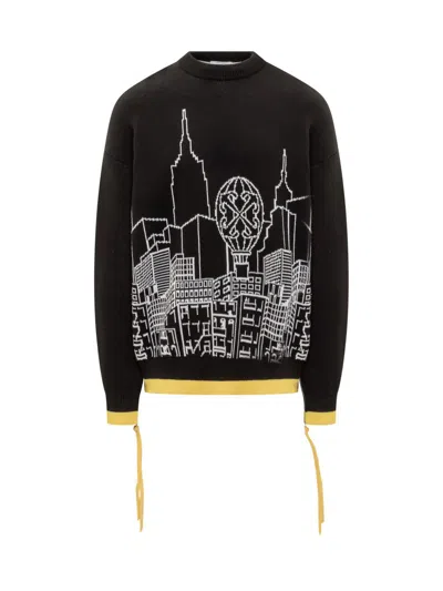 Shop Off-white Skyline Sweater In Black