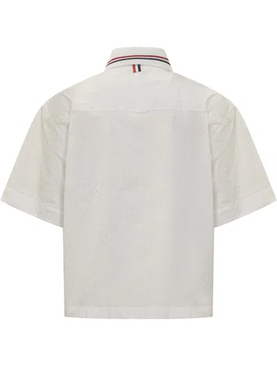 Shop Thom Browne Rugby Shirt In White